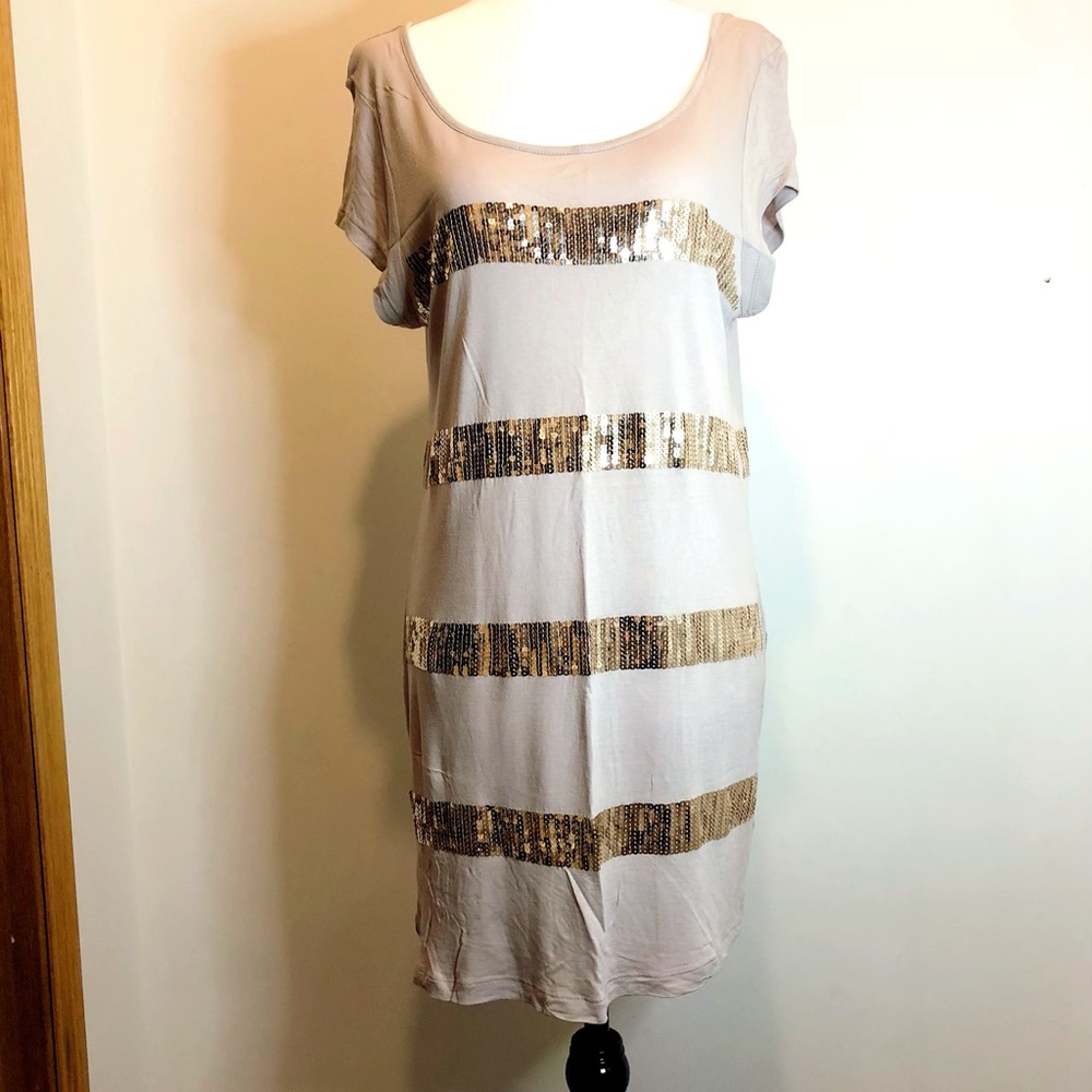 Kische Sequin T-Shirt Mini Dress